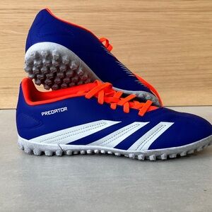 Adidas Kids Predator Blue and Orange turf shoes